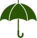 green cartoon umbrella