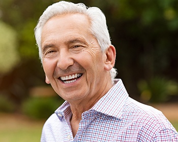 elderly man smiling
